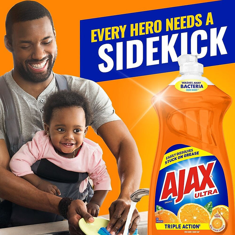 Ajax Triple Action Liquid Dish Soap, Fruity, 28 oz. (144678)