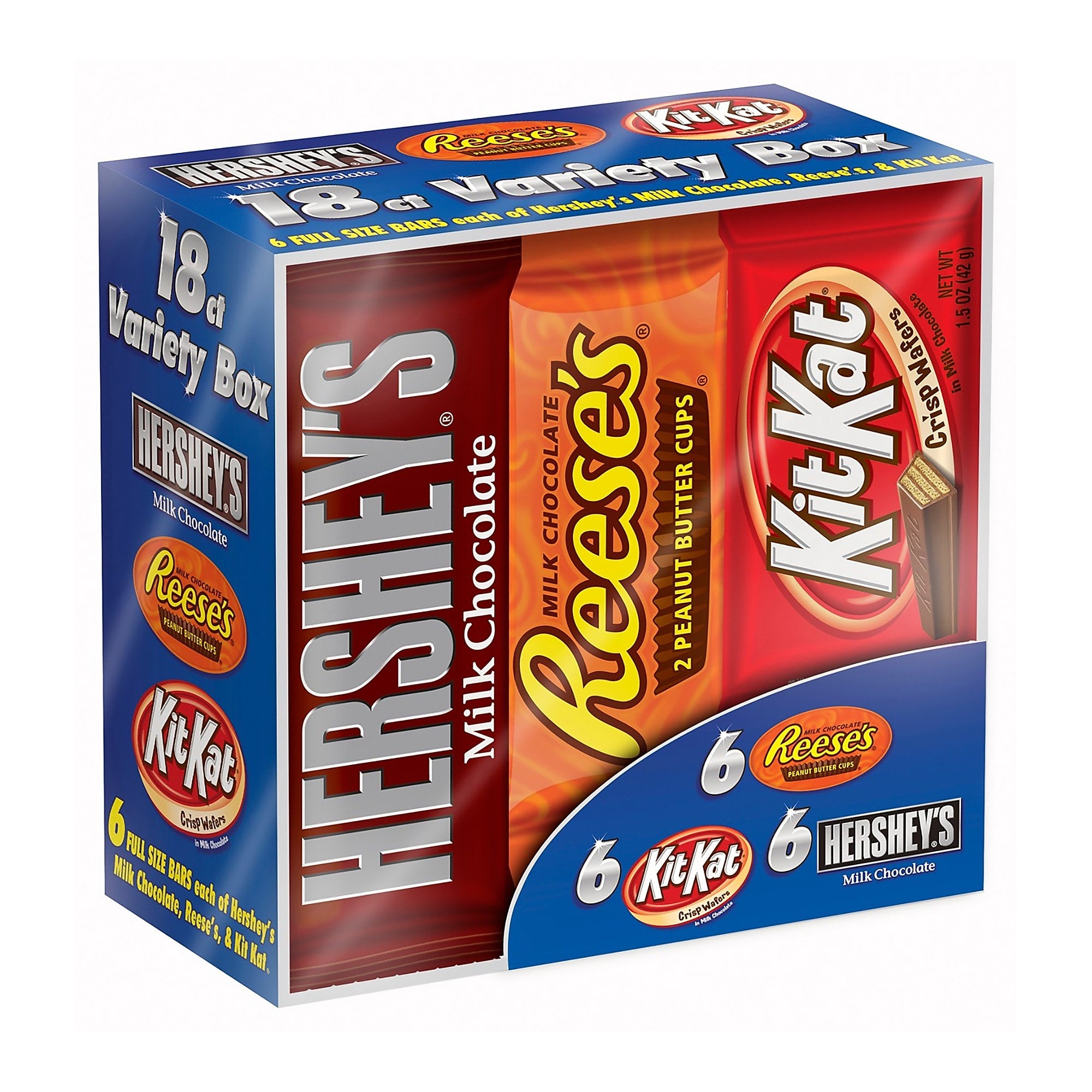 HERSHEY'S Chocolate Candy Bar Variety Pack, 18/pack (246-00349)