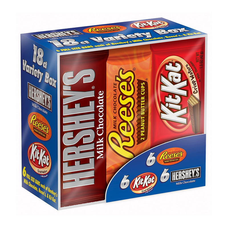 HERSHEY'S Chocolate Candy Bar Variety Pack, 18/pack (246-00349)