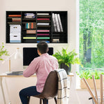 AdirOffice 36-Compartment Literature Organizer, 11.8" x 39.3", Black (500-36-BLK)
