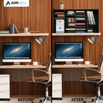 AdirOffice 36-Compartment Literature Organizer, 11.8" x 39.3", Black (500-36-BLK)