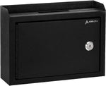 AdirOffice Indoor/Outdoor Wall Mounted Drop Box, Black (631-02-BLK)
