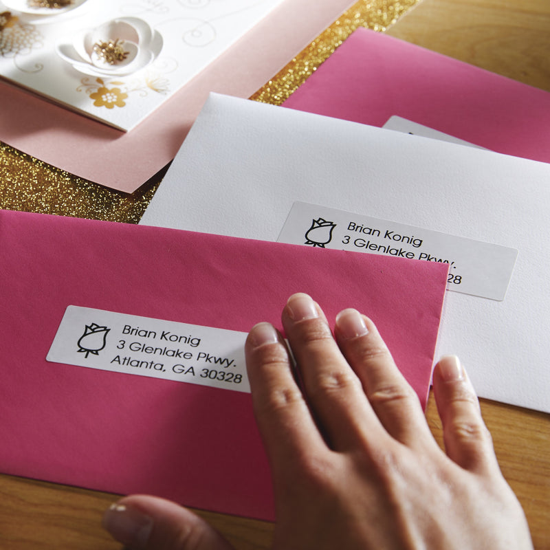 DYMO LabelWriter 30252 Mailing Address Labels, 3-1/2" x 1-1/8", Black on White, 350 Labels/Roll, 12/Carton (30252)