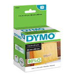 DYMO LabelWriter 30254 Mailing Address Labels, 3-1/2" x 1-1/8", Black on Clear, 130 Labels/Roll (30254)