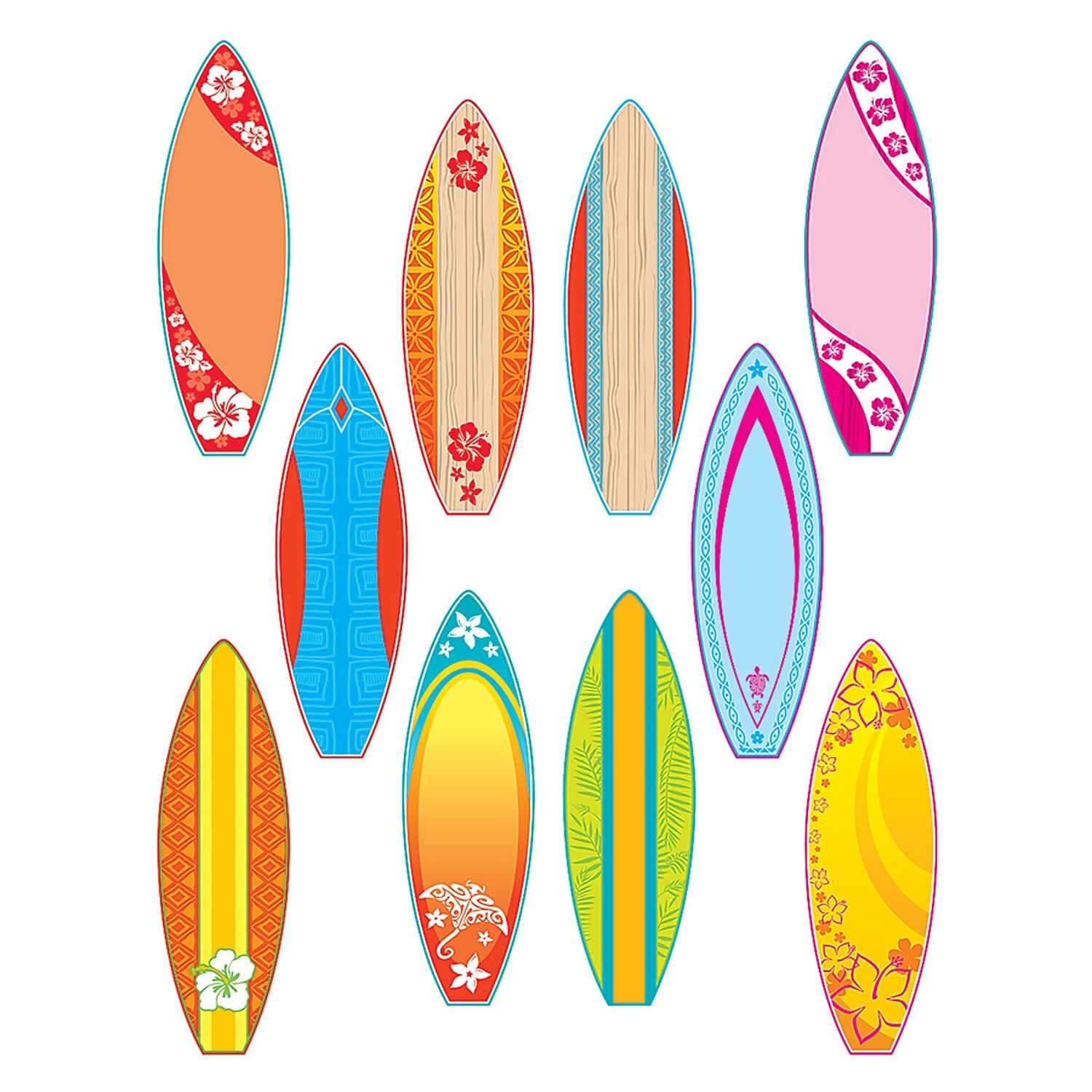 Teacher Created Resources Surfboards Accents, 30 Per Pack, 3 Packs (TCR4586-3)