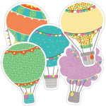 Carson Dellosa Education Up and Away Hot Air Balloons Cut-Outs, 36 Per Pack, 3 Packs (CD-120525-3)