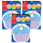 Creative Teaching Press Designer Cut-Outs, Month Cupcakes, 10", 12 Per Pack, 3 Packs (CTP5938-3)