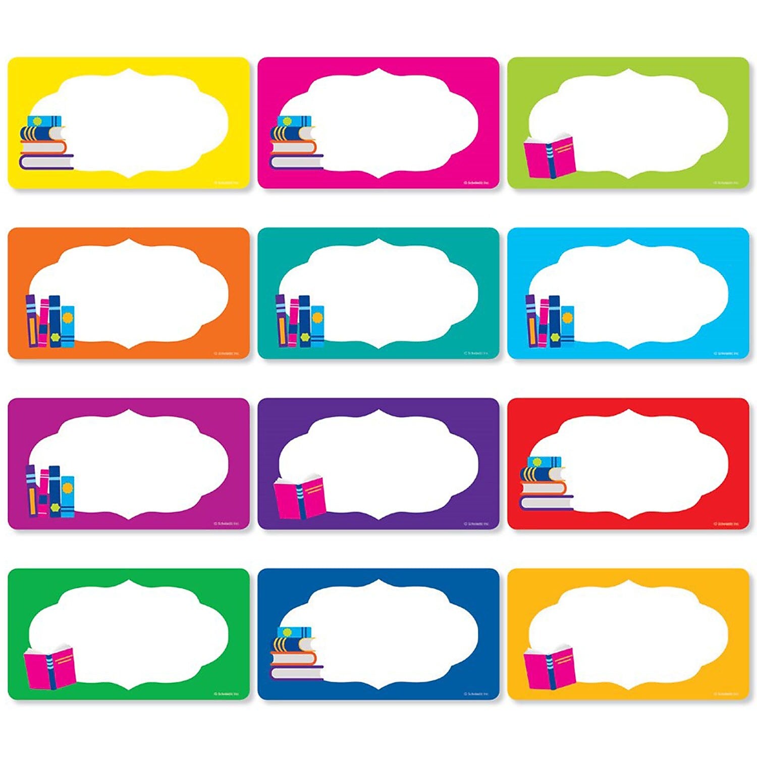 Scholastic Teacher Resources Library Labels Accents, 72 Per Pack, 3 Packs (SC-834503-3)