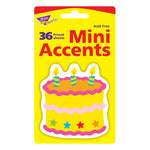 Trend Enterprises Birthday Cake Mini Accents, 36/Pack, 6 Packs/Bundle (T-10505-6)