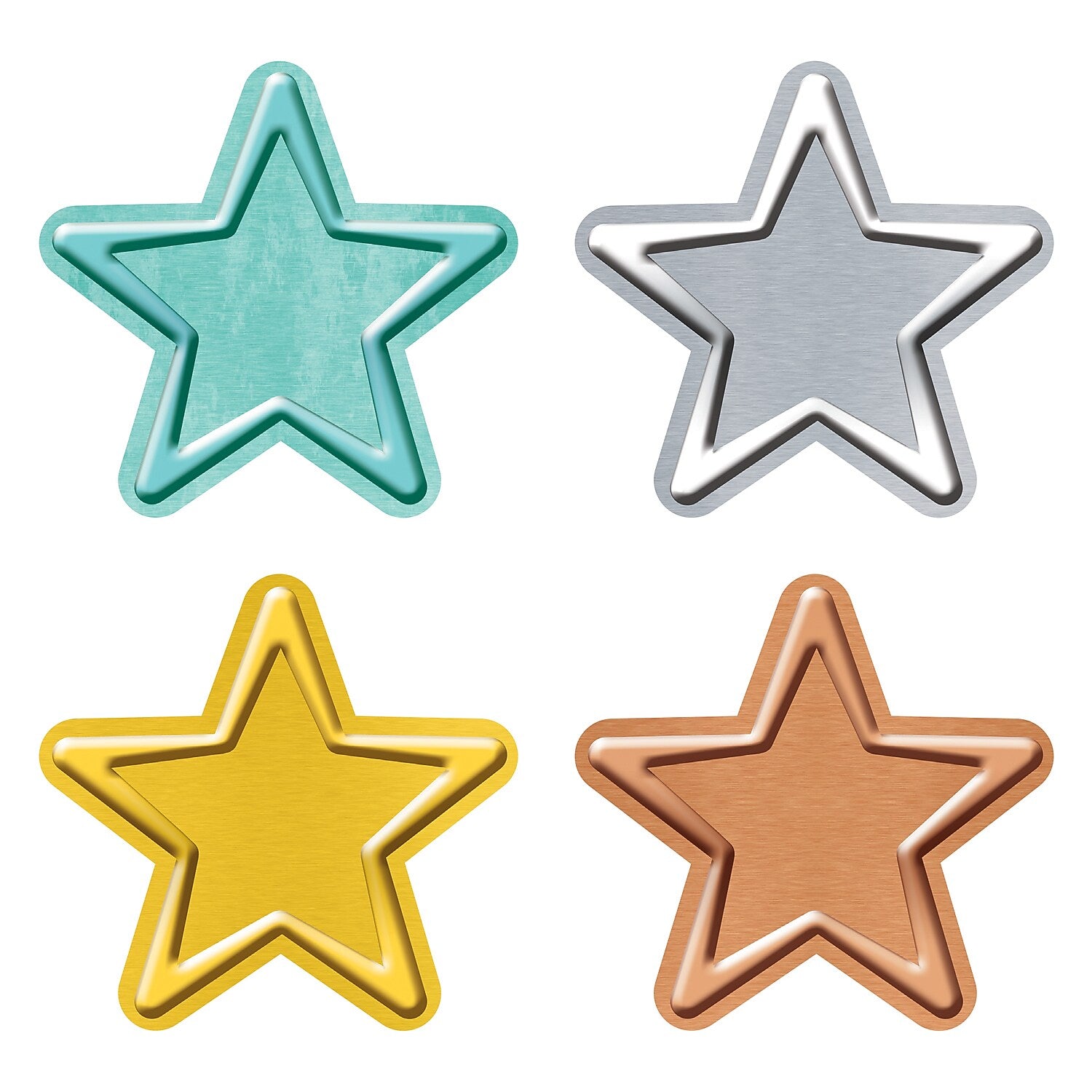 TREND I ♥ Metal™ Stars Classic Accents Variety Pack, 36 Per Pack, 3 Packs (T-10642-3)