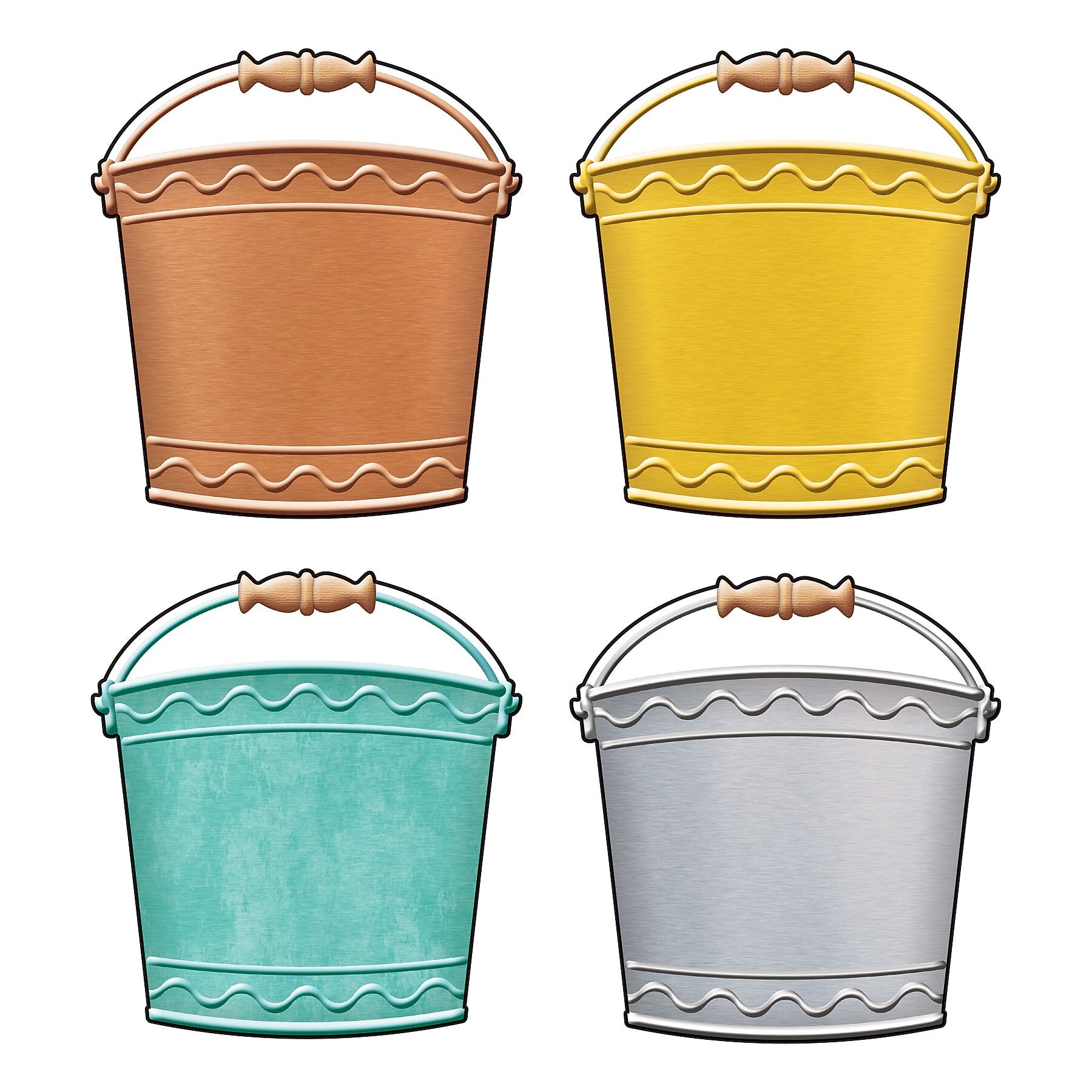 TREND I ♥ Metal Buckets Classic Accents Variety Pack, 36 Per Pack, 3 Packs (T-10674-3)
