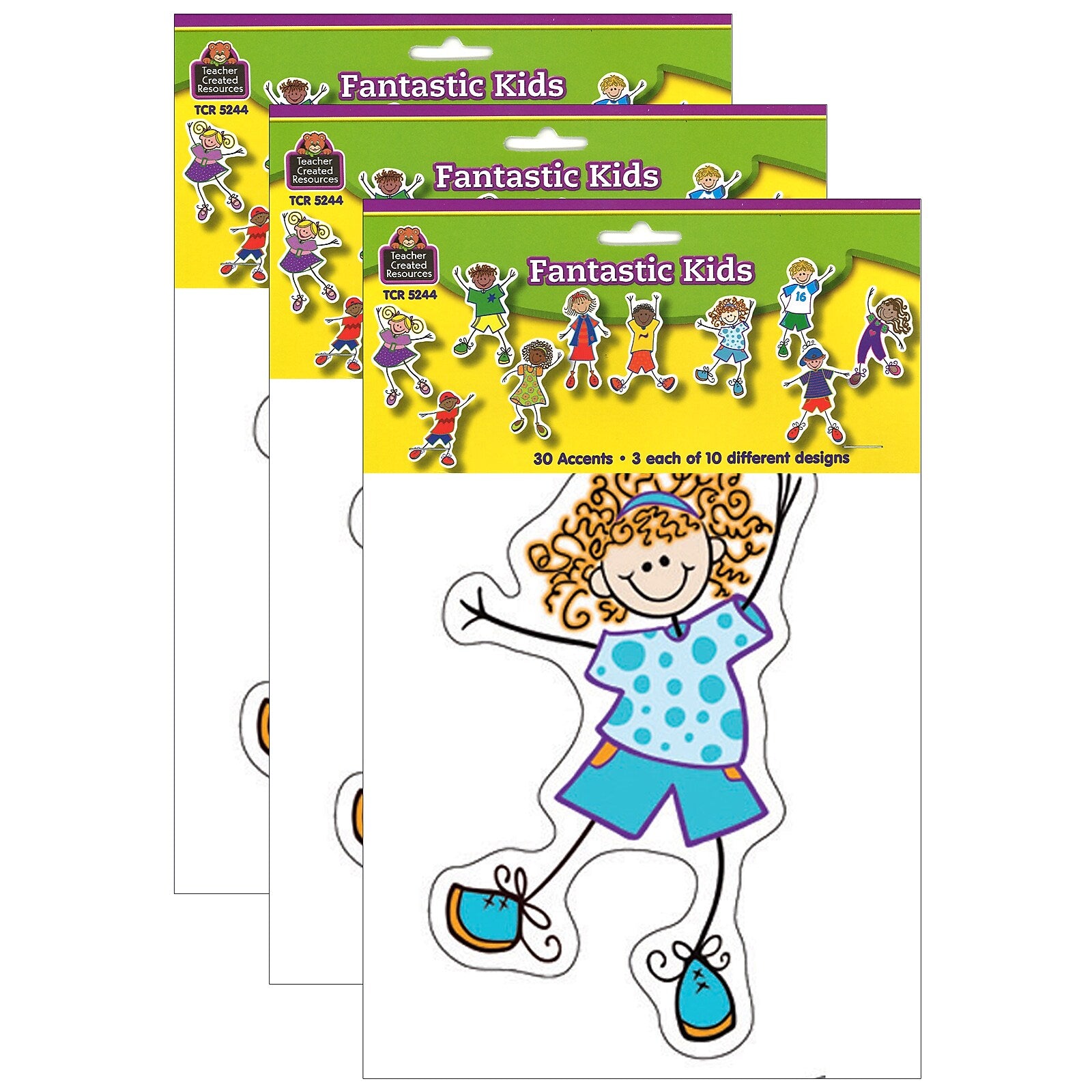Teacher Created Resources Fantastic Kids Accents, 30 Per Pack, 3 Packs (TCR5244-3)