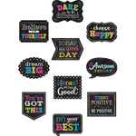 Teacher Created Resources Chalkboard Brights Positive Sayings Accents, 30 Per Pack, 3 Packs (TCR5576-3)