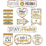 Teacher Created Resources Clingy Thingies Confetti Positive Sayings Accents, 10 Pieces Per Pack, 2 Packs (TCR77326-2)