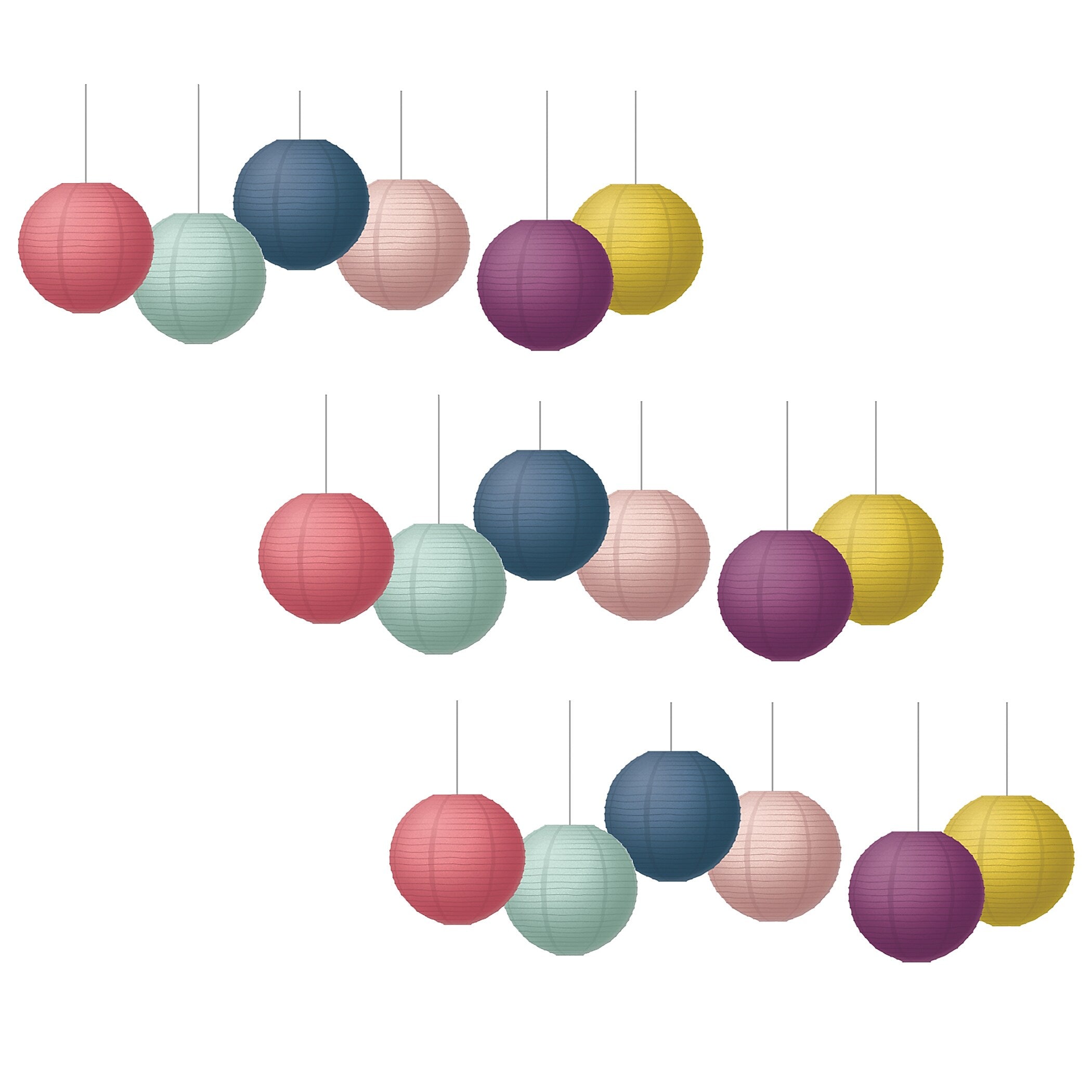 Teacher Created Resources Oh Happy Day 8" Paper Lanterns, 6 Per Pack, 3 Packs (TCR77514-3)