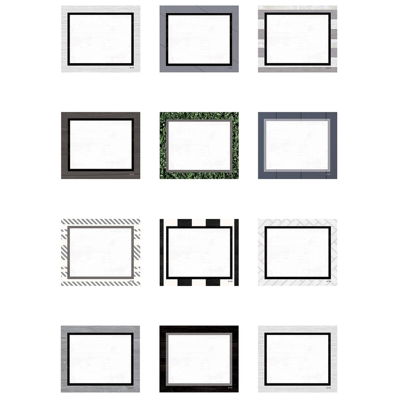 Teacher Created Resources Modern Farmhouse Blank Cards Mini Accents, 36 Per Pack, 6 Packs (TCR8519-6)
