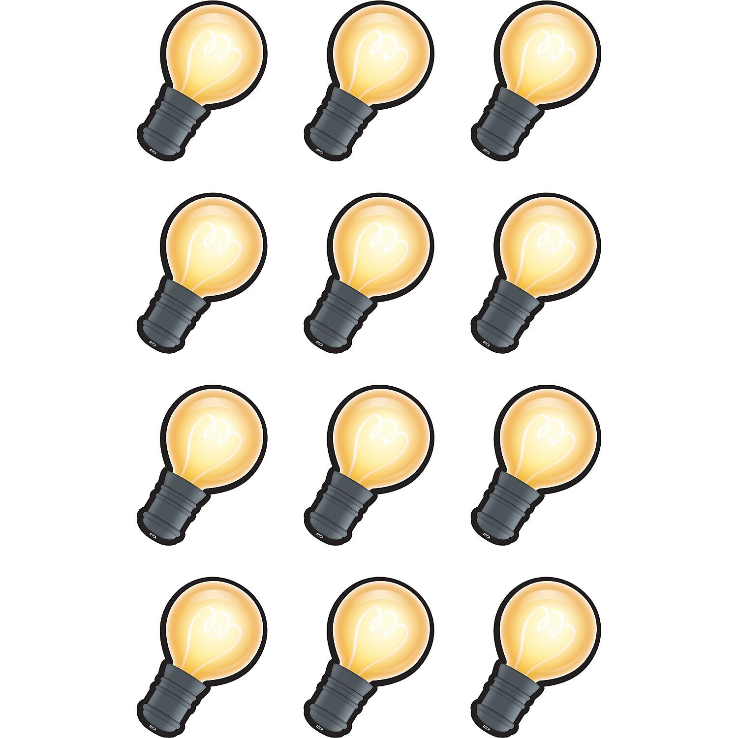 Teacher Created Resources White Light Bulbs Mini Accents, 36 Per Pack, 6 Packs (TCR8597-6)
