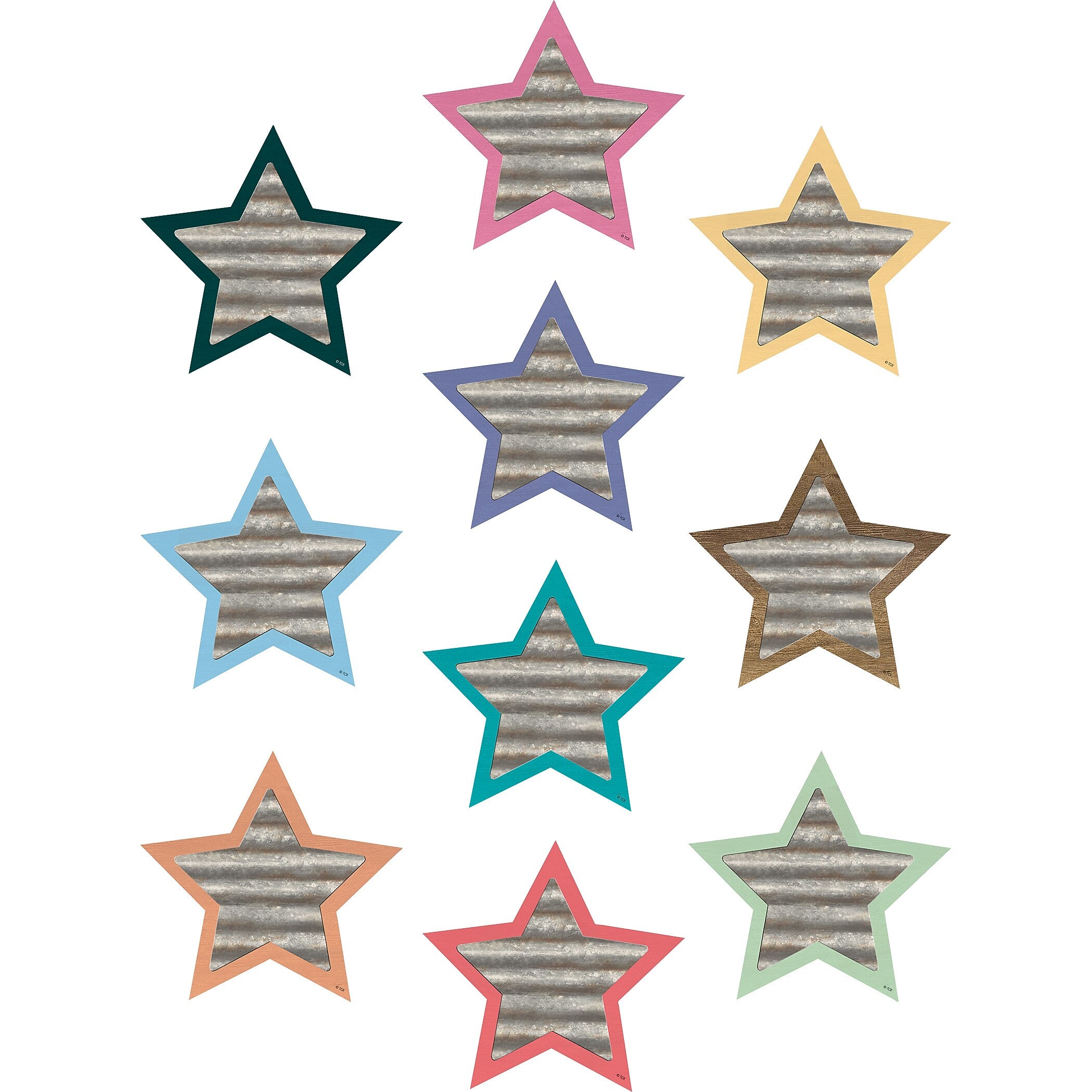 Teacher Created Resources Home Sweet Classroom Stars Accents, 30 Per Pack, 3 Packs (TCR8638-3)
