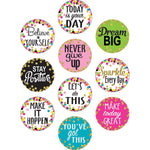 Teacher Created Resources Confetti Positive Sayings Accents, 30 Per Pack, 3 Packs (TCR8890-3)