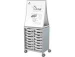 MooreCo Hierarchy Compass Midi H2 Mobile 16-Section Storage Cabinet, 71.13"H x 28.38"W x 19.13"D, Cool Gray Metal (B2A1B1A1B0)