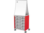 MooreCo Hierarchy Compass Midi H2 16-Section Storage Cabinet, 71.13"H x 28.38"W x 19.13"D, Red Metal (B2A1C1A1B0)