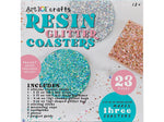 Art 101 Crafts Resin Glitter Coaster Kit, Assorted Colors, 6/Carton (40064)
