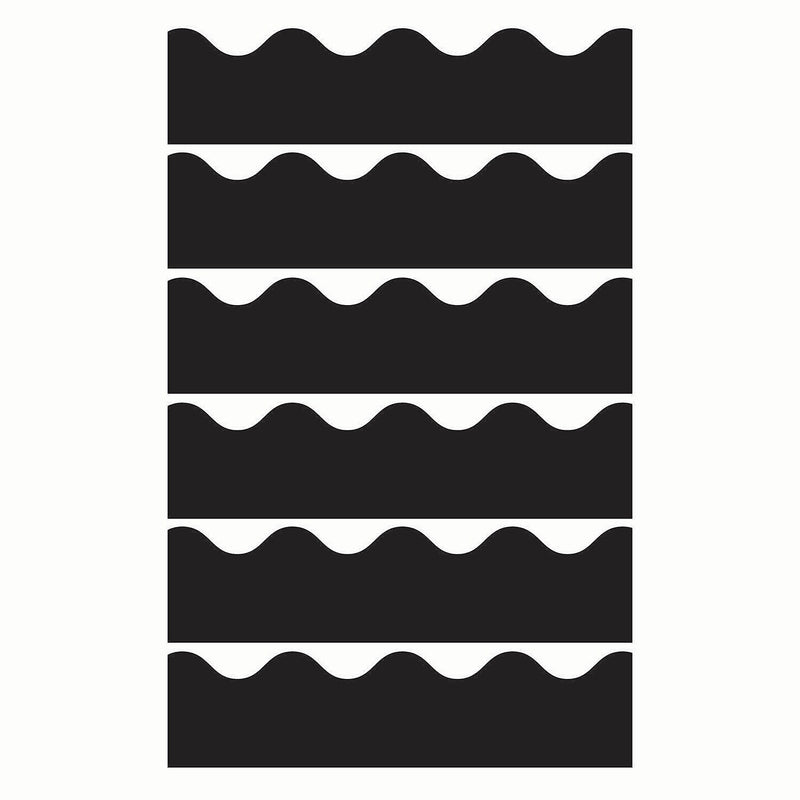 Carson Dellosa Education Black Scalloped Border, 39 Feet Per Pack, 6 Packs (CD-1210-6)