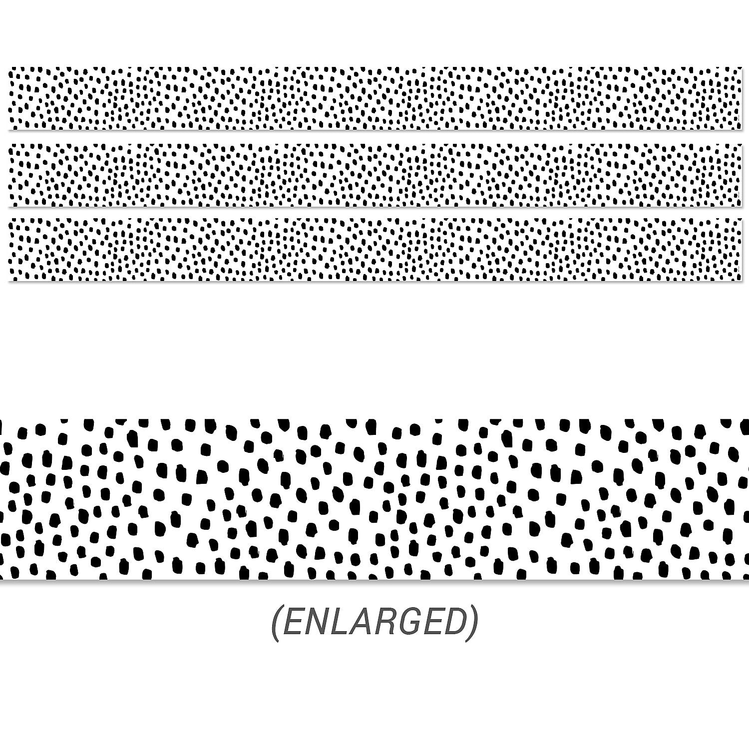 Creative Teaching Press® Straight Border, 3" x 144', Black Messy Dots on White (CTP10451-3)