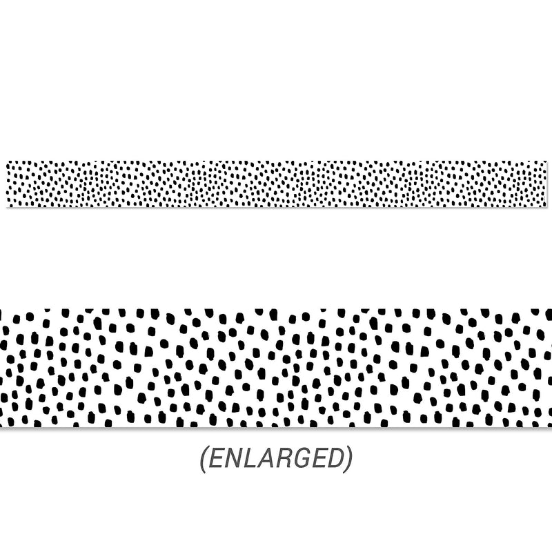 Creative Teaching Press® Straight Border, 3" x 144', Black Messy Dots on White (CTP10451-3)