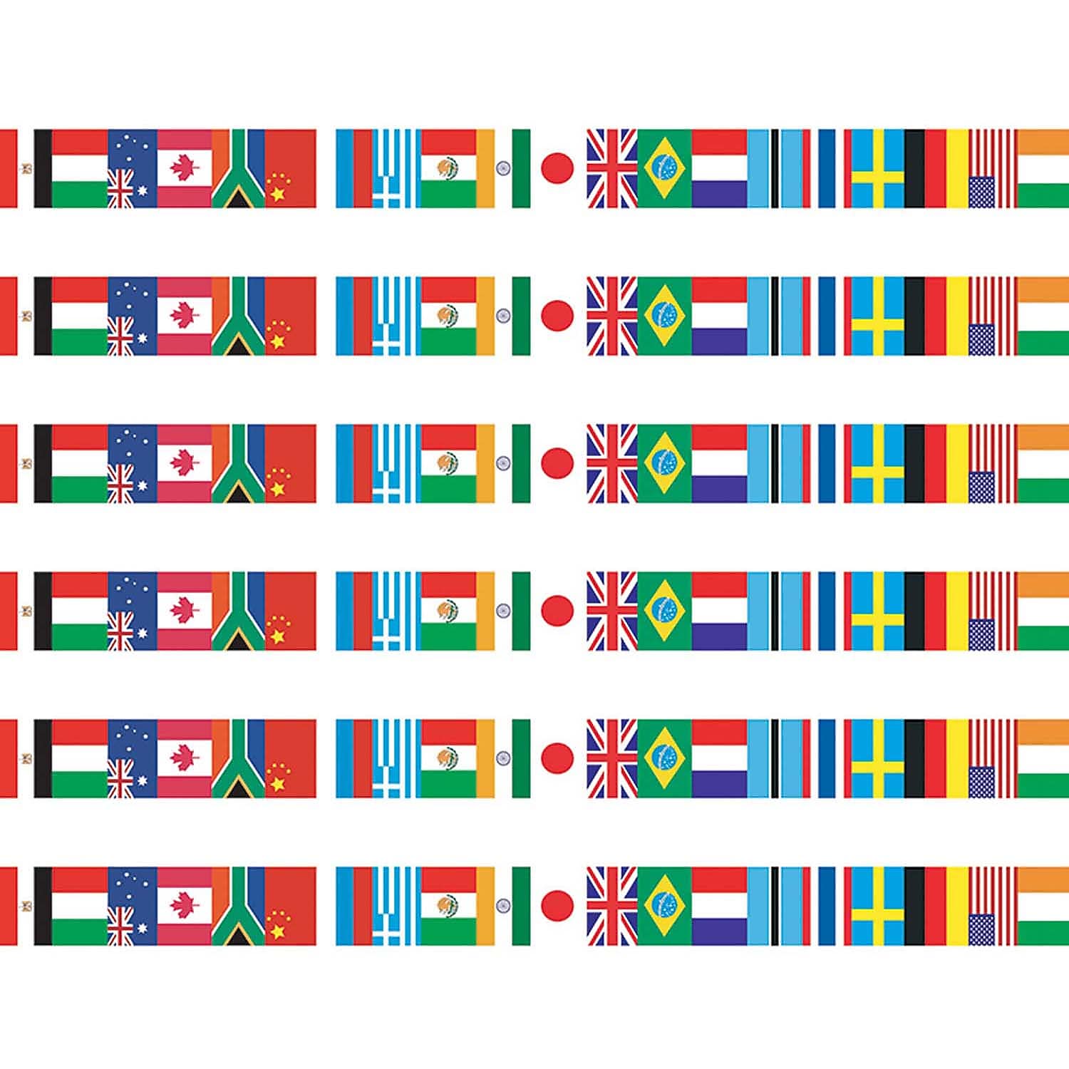 Edupress International Flags Spotlight Border™, 36 Per Pack, 6 Packs (EP-595-6)