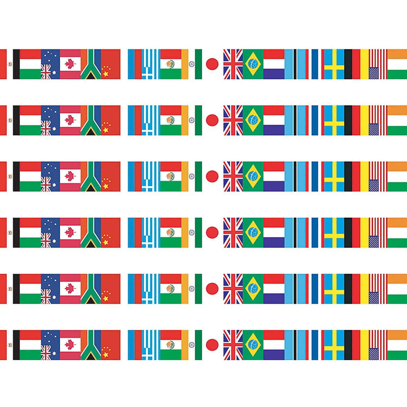 Edupress International Flags Spotlight Border™, 36 Per Pack, 6 Packs (EP-595-6)