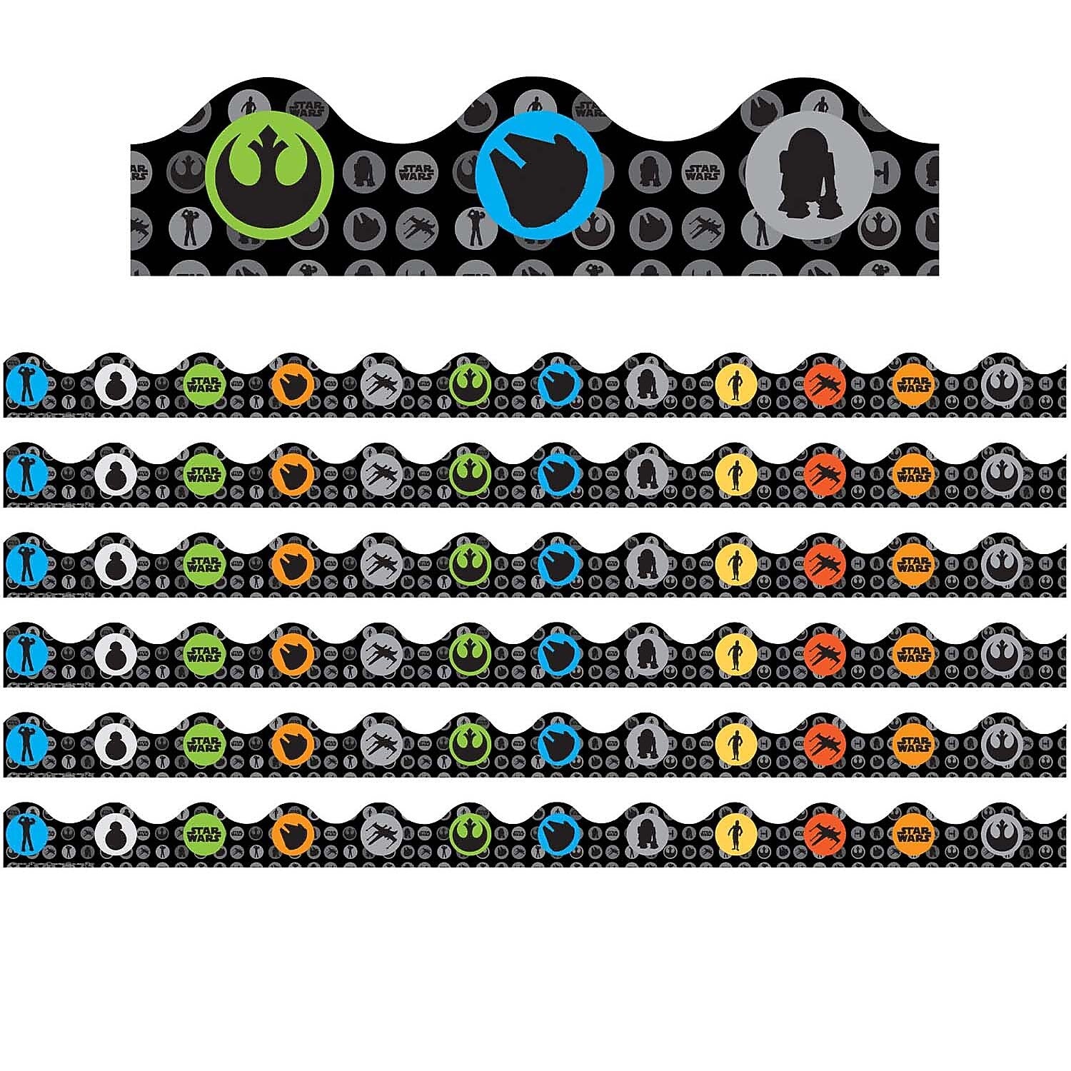 Eureka® Star Wars™ Scalloped Border, 2.25" x 222', Super Troopers (EU-845287-6)