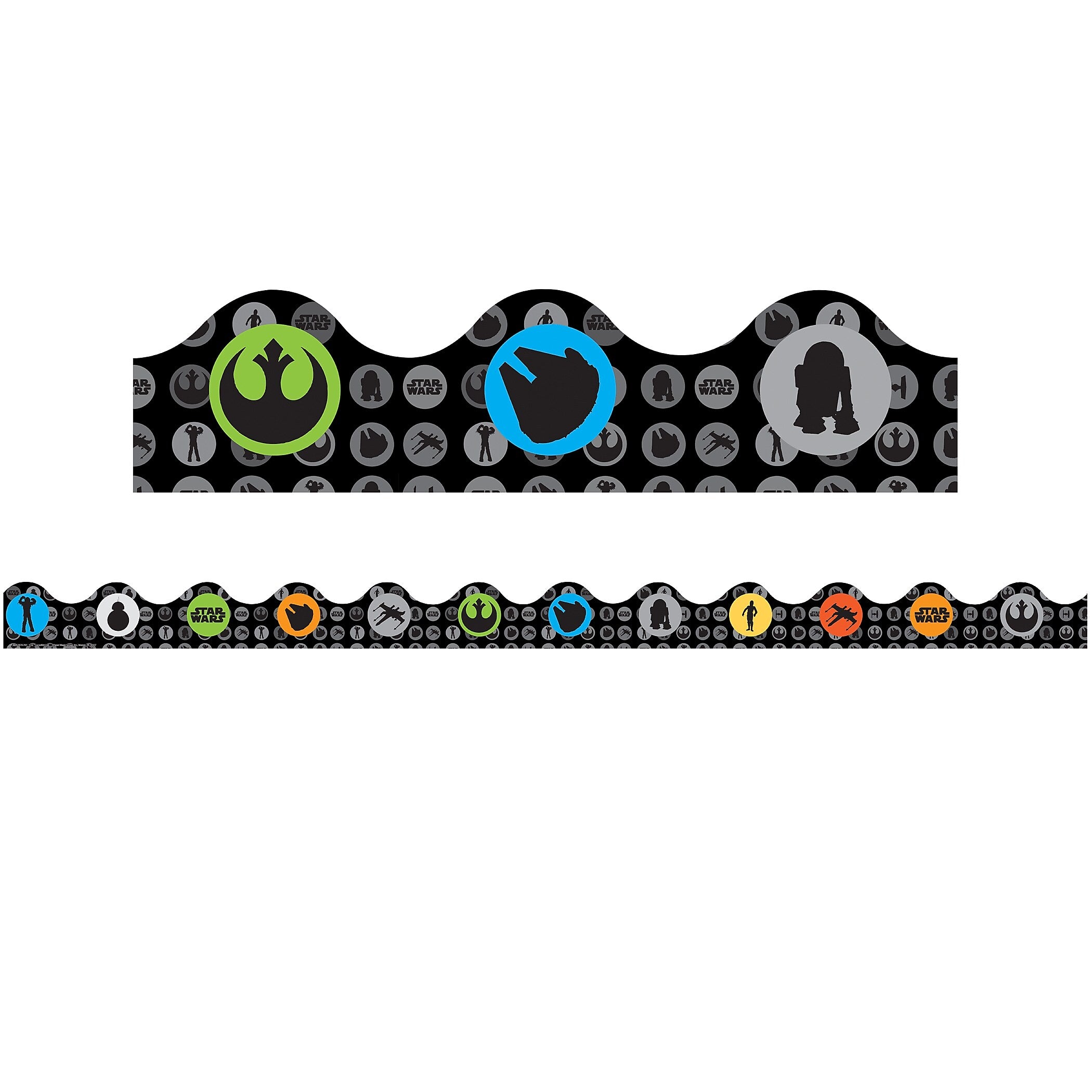 Eureka® Star Wars™ Scalloped Border, 2.25" x 222', Super Troopers (EU-845287-6)