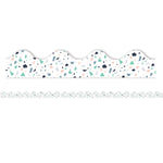 Eureka® Simply Sassy Scalloped Border, 2.25" x 222', White Terrazzo (EU-845317-6)