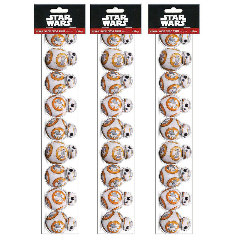 Eureka Star Wars™ BB-8 Extra Wide Die-Cut Deco Trim®, 37 Feet Per Pack, 3 Packs (EU-845384-3)