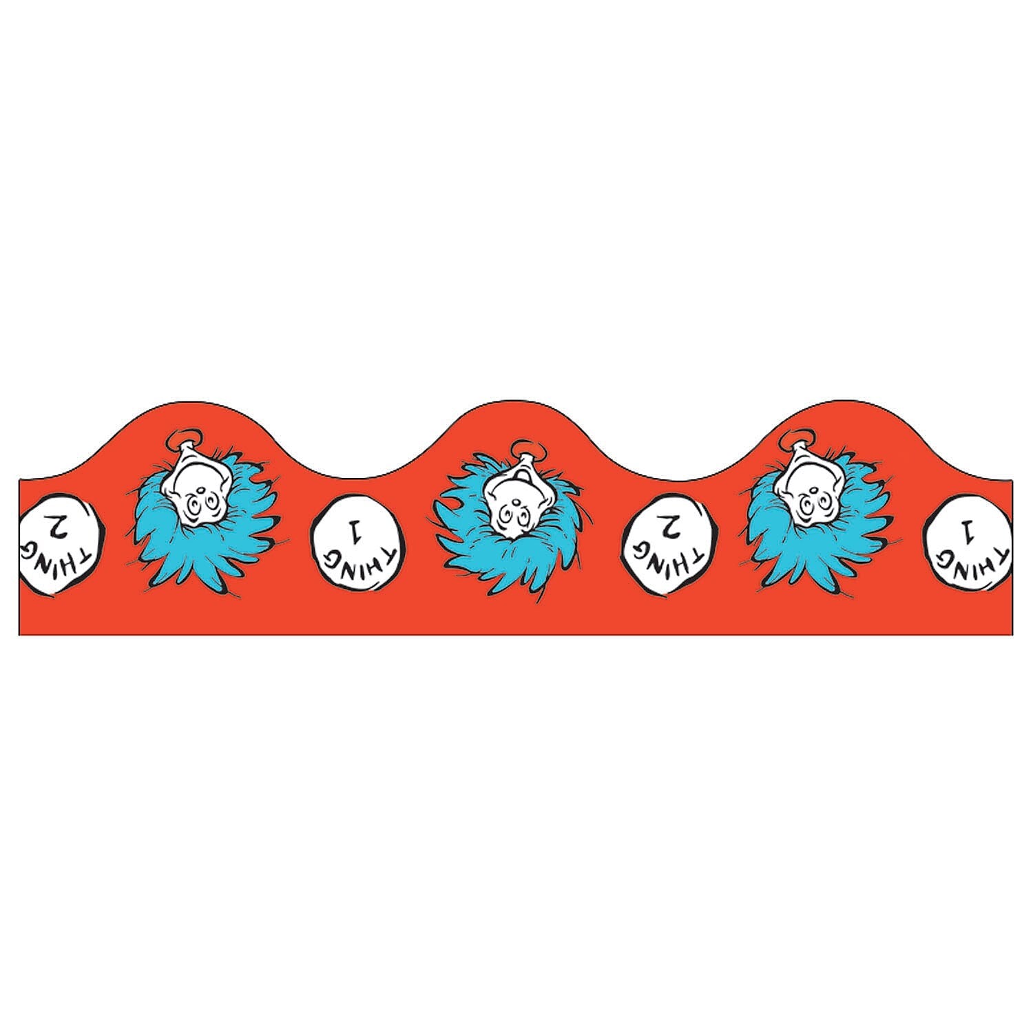 Eureka Dr. Seuss Thing 1 & 2 Deco Trim®, 37 Feet Per Pack, 6 Packs (EU-845601-6)
