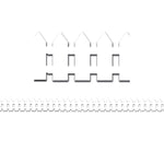 Hygloss White Fence Border, 12 Strips/36 Feet Per Pack, 6 Packs (HYG33605-6)