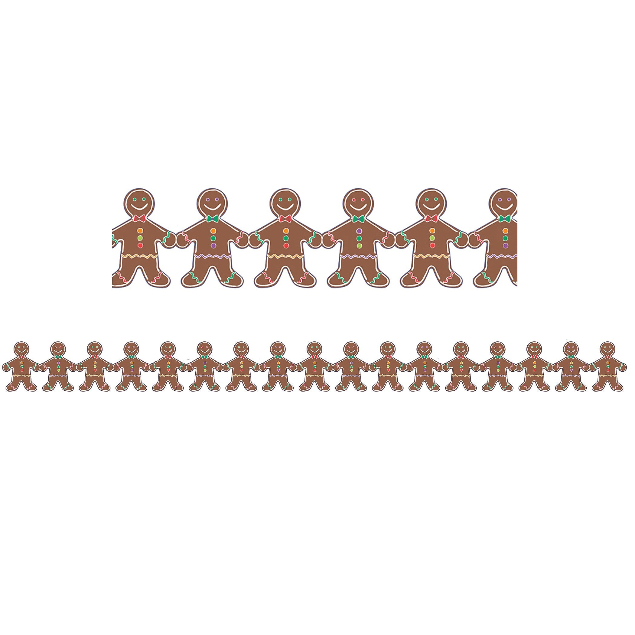 Hygloss Gingerbread Men Classroom Borders, 36 Feet Per Pack, 6 Packs (HYG33608-6)