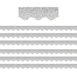 Teacher Created Resources Scalloped Border, 2.19" x 210', Silver Sparkle (TCR8765-6)