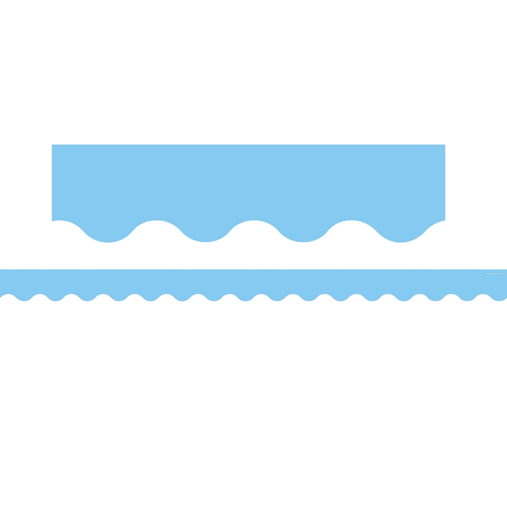 Teacher Created Resources Light Blue Scalloped Border Trim, 35 Feet Per Pack, 6 Packs (TCR8776-6)