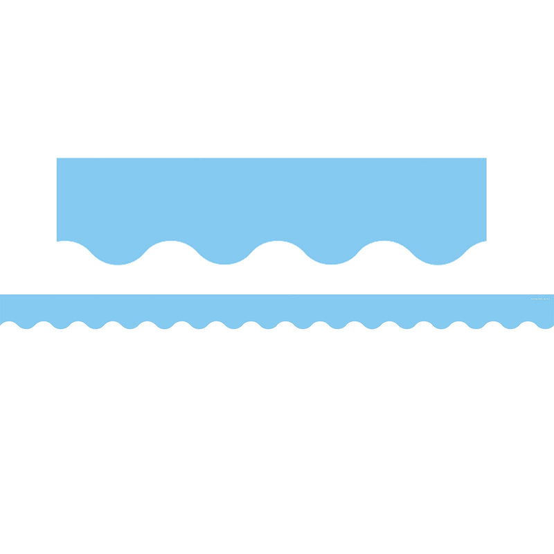Teacher Created Resources Light Blue Scalloped Border Trim, 35 Feet Per Pack, 6 Packs (TCR8776-6)
