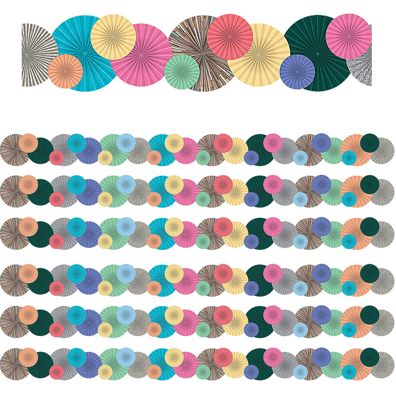 Teacher Created Resources Home Sweet Classroom Fans Die-Cut Border Trim, 34 Feet Per Pack, 6 Packs (TCR8812-6)
