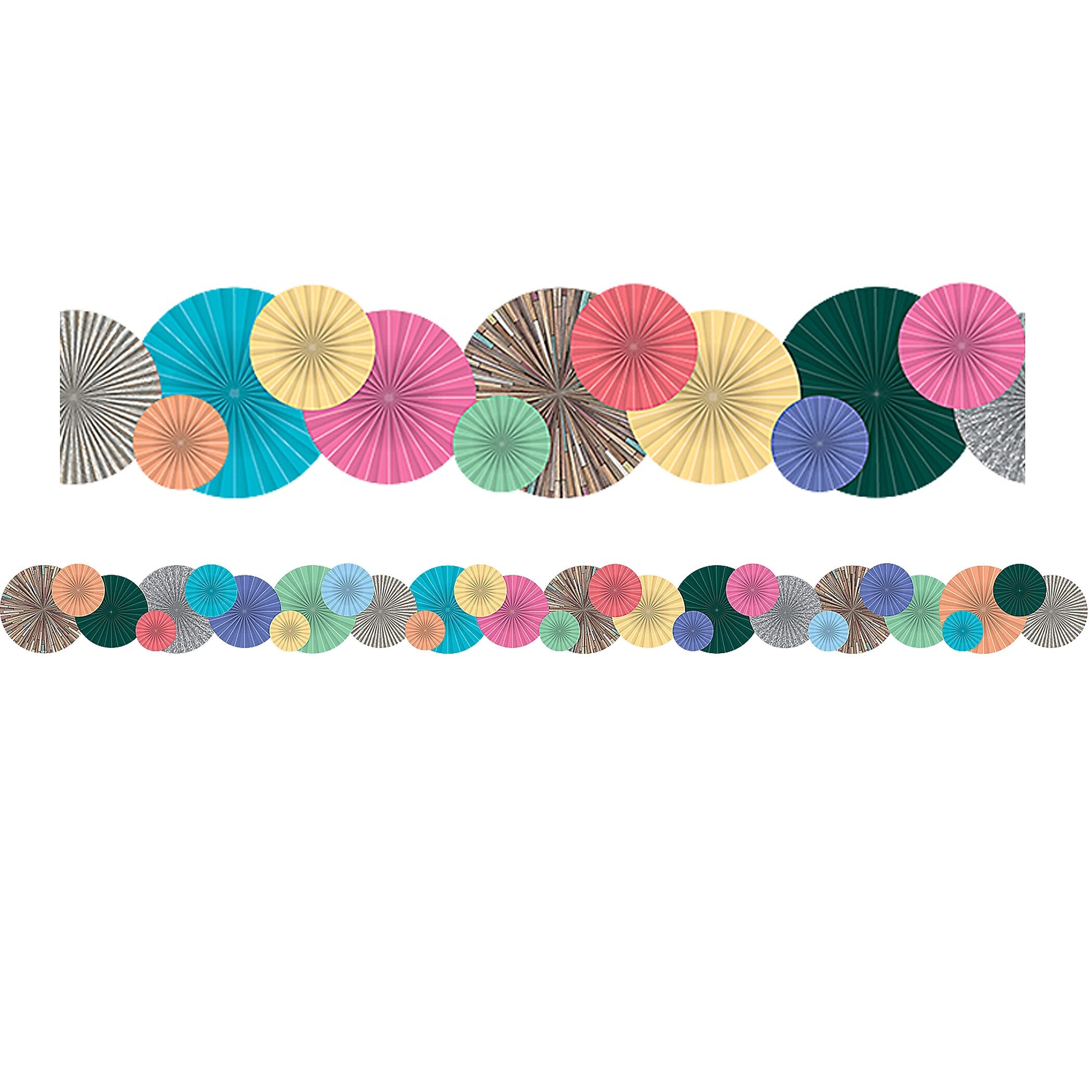 Teacher Created Resources Home Sweet Classroom Fans Die-Cut Border Trim, 34 Feet Per Pack, 6 Packs (TCR8812-6)