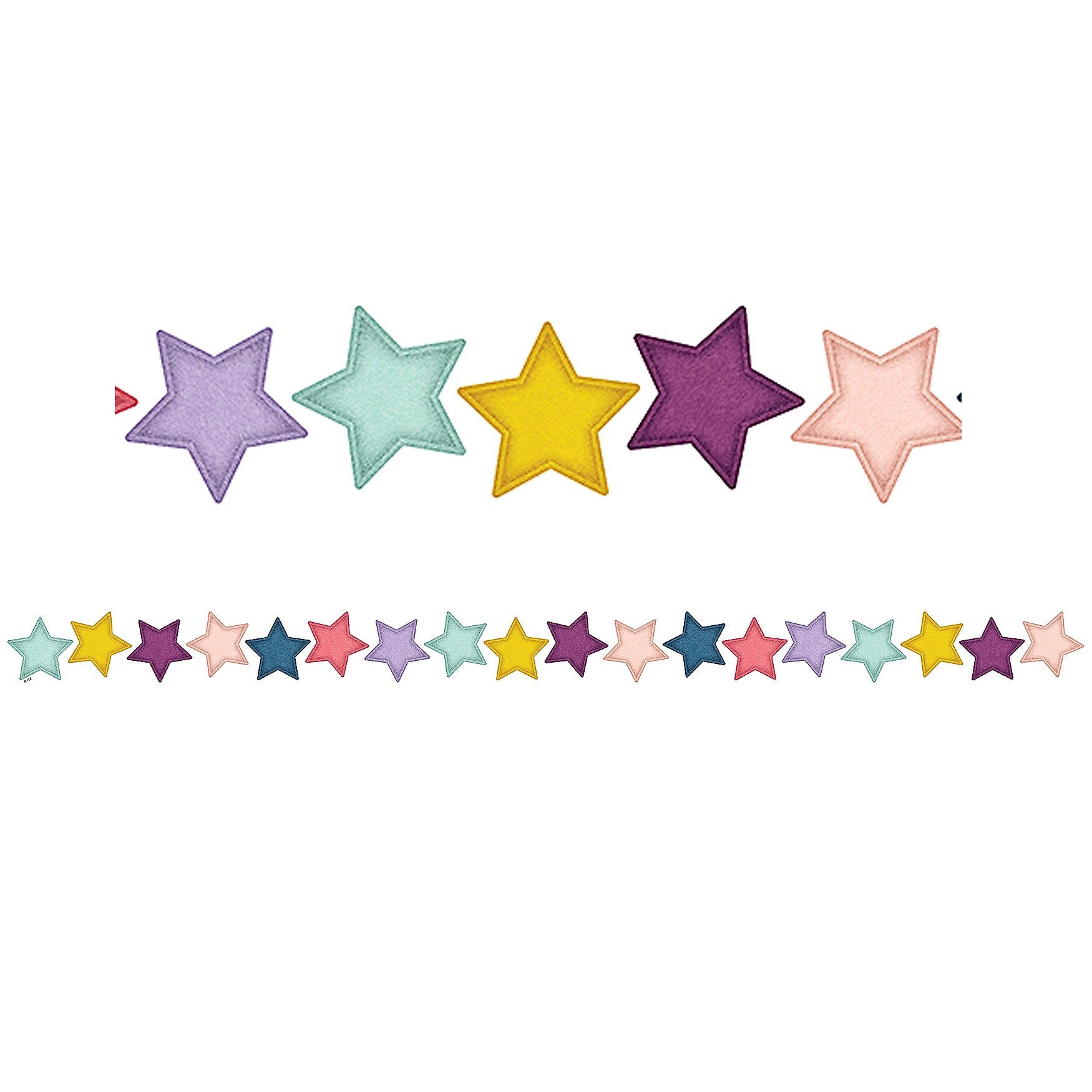 Teacher Created Resources Oh Happy Day Die-Cut Border, 2.75" x 210', Stars (TCR9089-6)
