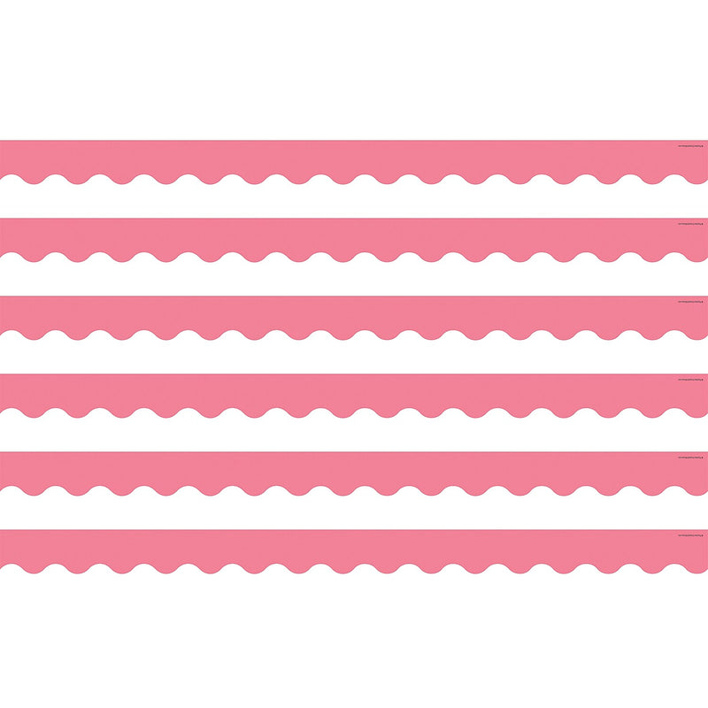 Teacher Created Resources Light Pink Scalloped Border Trim, 35 Feet Per Pack, 6 Packs (TCR2147-6)