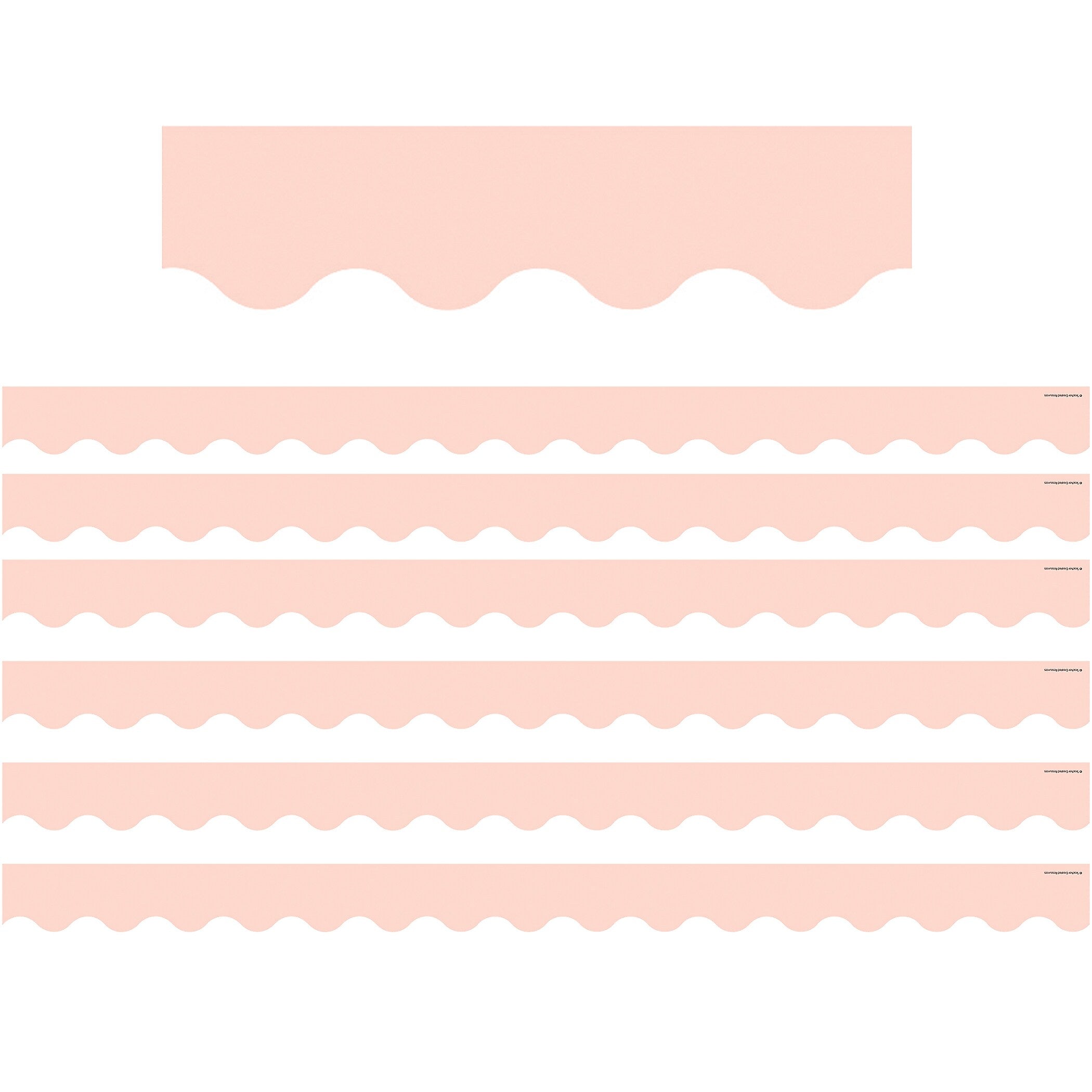 Teacher Created Resources Scalloped Border, 2.19" x 210', Blush Pink (TCR3065-6)