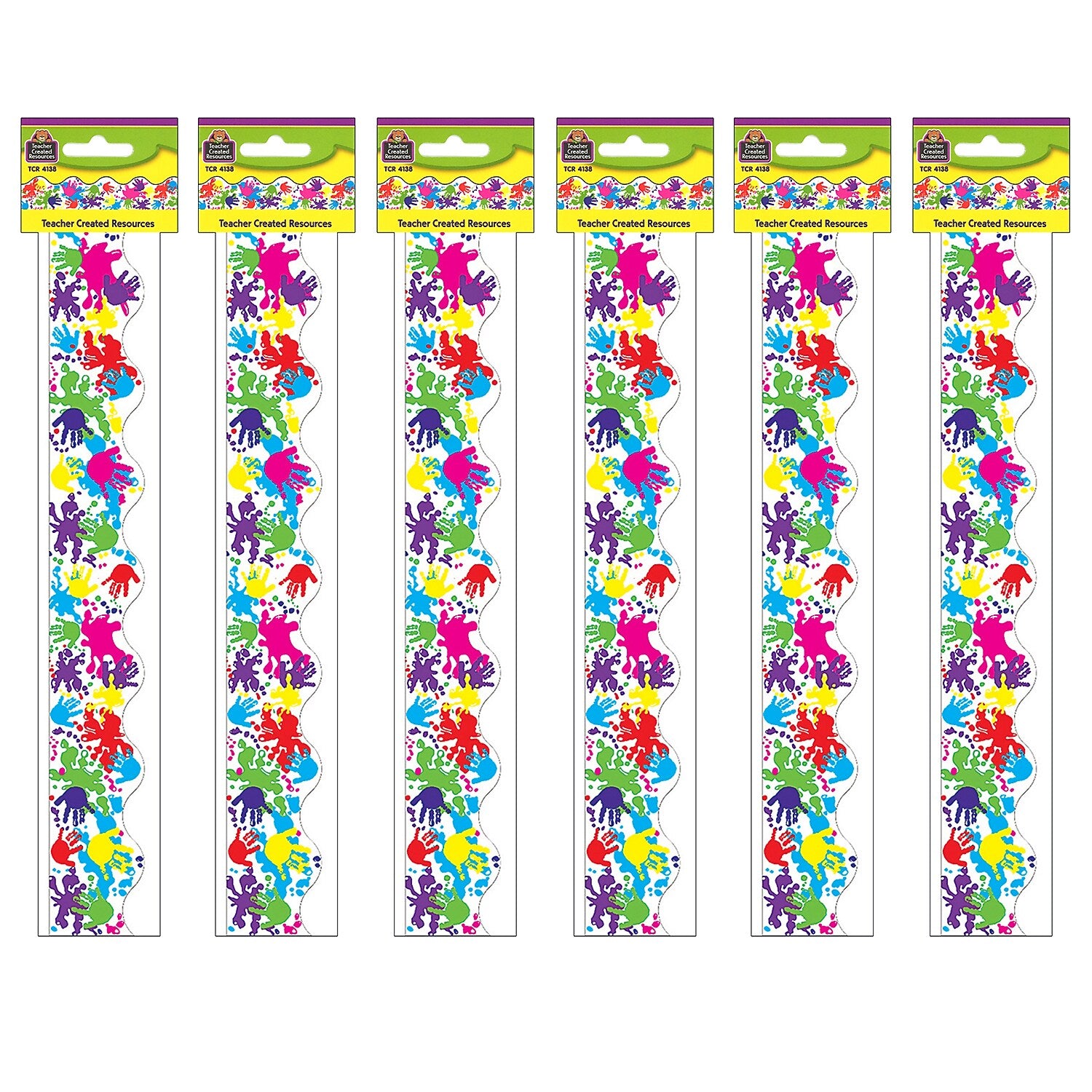 Teacher Created Resources Helping Hands Border Trim, 35 Feet Per Pack, 6 Packs (TCR4138-6)