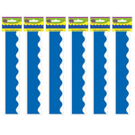 Teacher Created Resources Blue Scalloped Border Trim, 35 Feet Per Pack, 6 Packs (TCR4173-6)