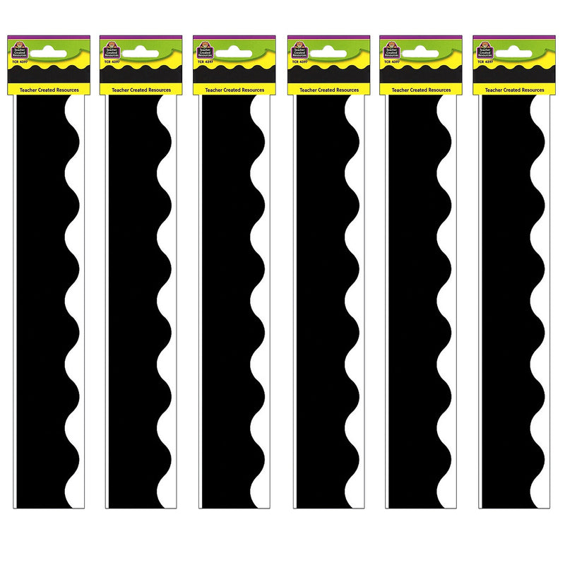 Teacher Created Resources Black Border Trim, 35 Feet Per Pack, 6 Packs (TCR4397-6)