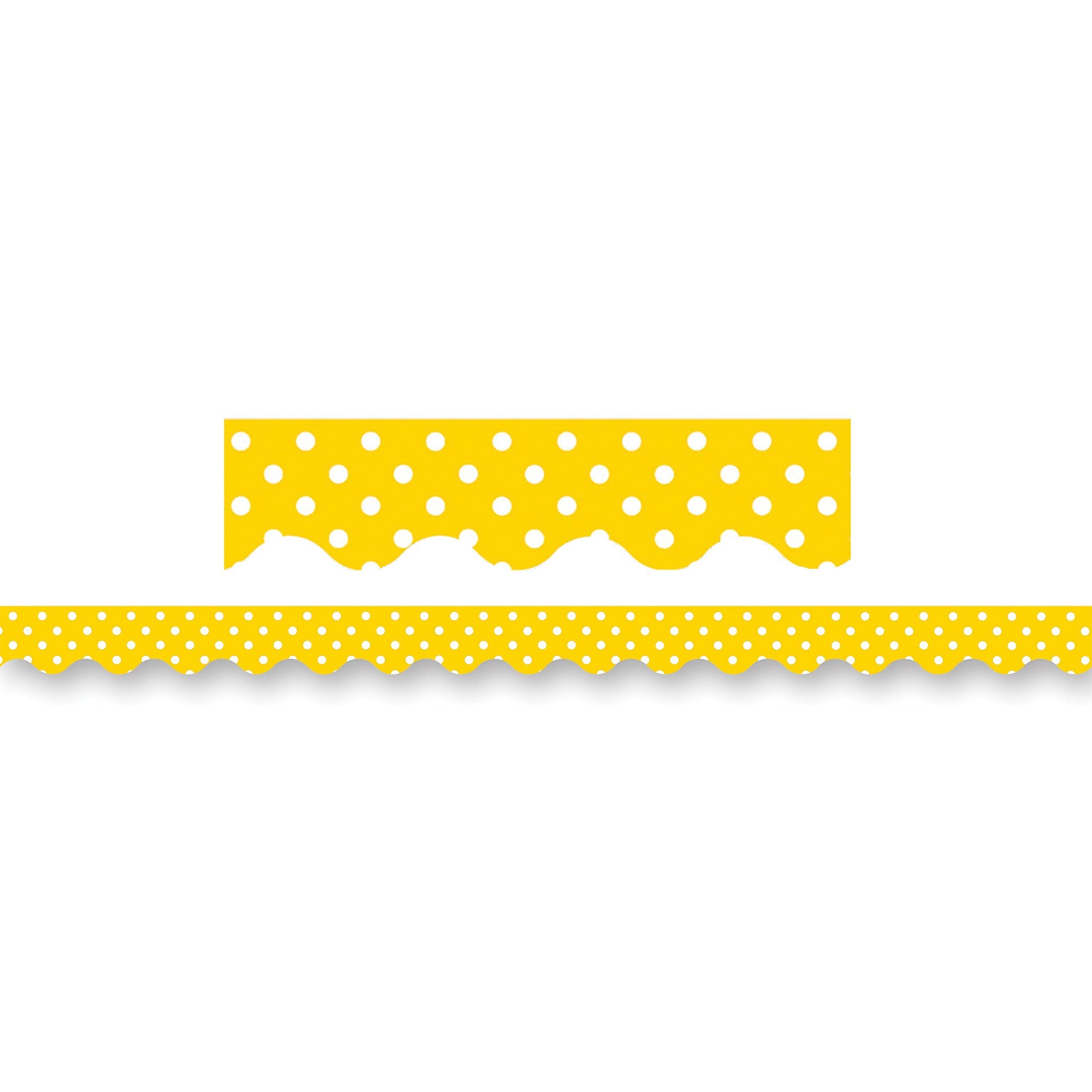 Teacher Created Resources Yellow Mini Polka Dots Border Trim, 35 Feet Per Pack, 6 Packs (TCR4668-6)